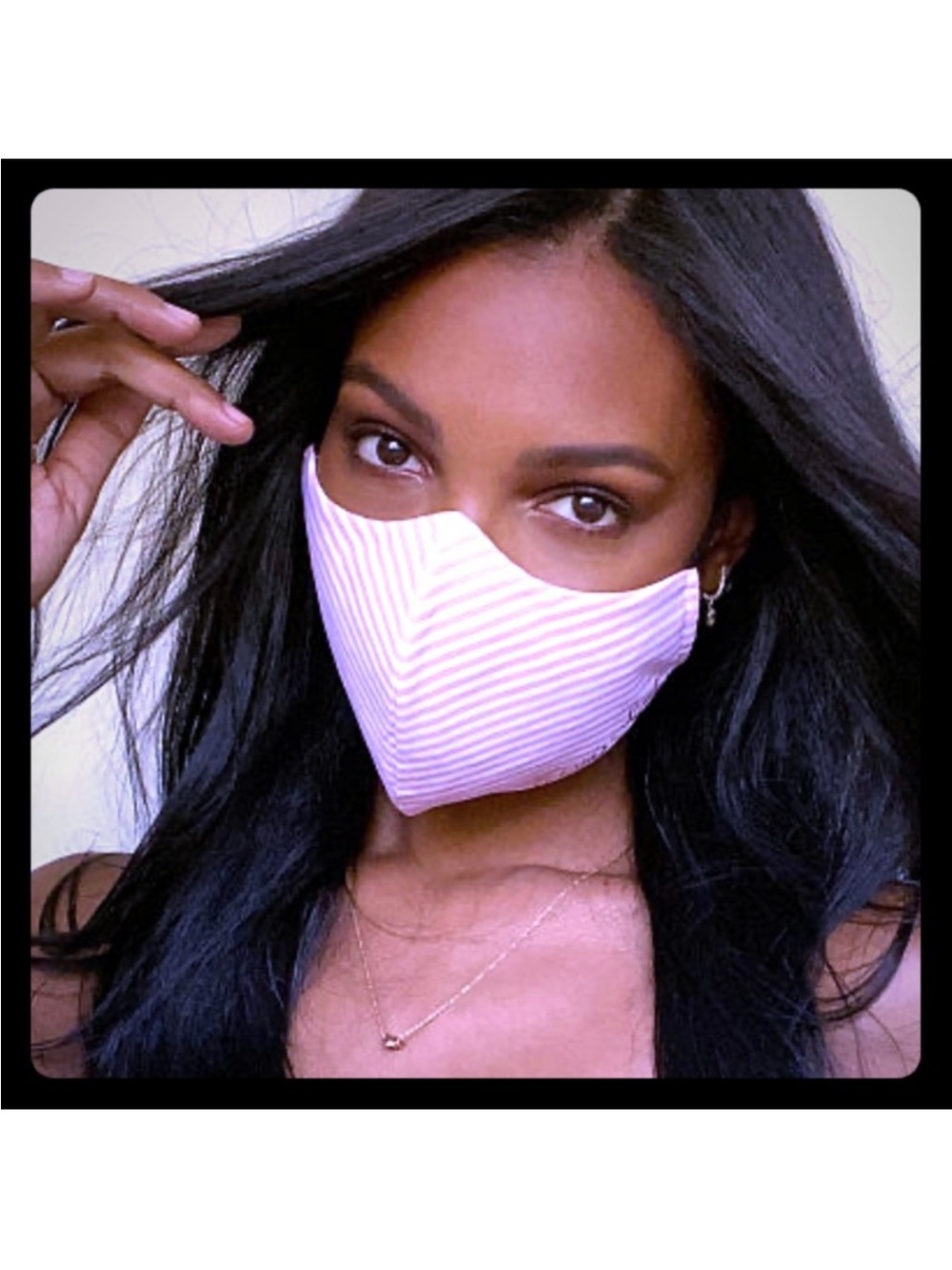 New Victoria Secret iconic signature striped Mask